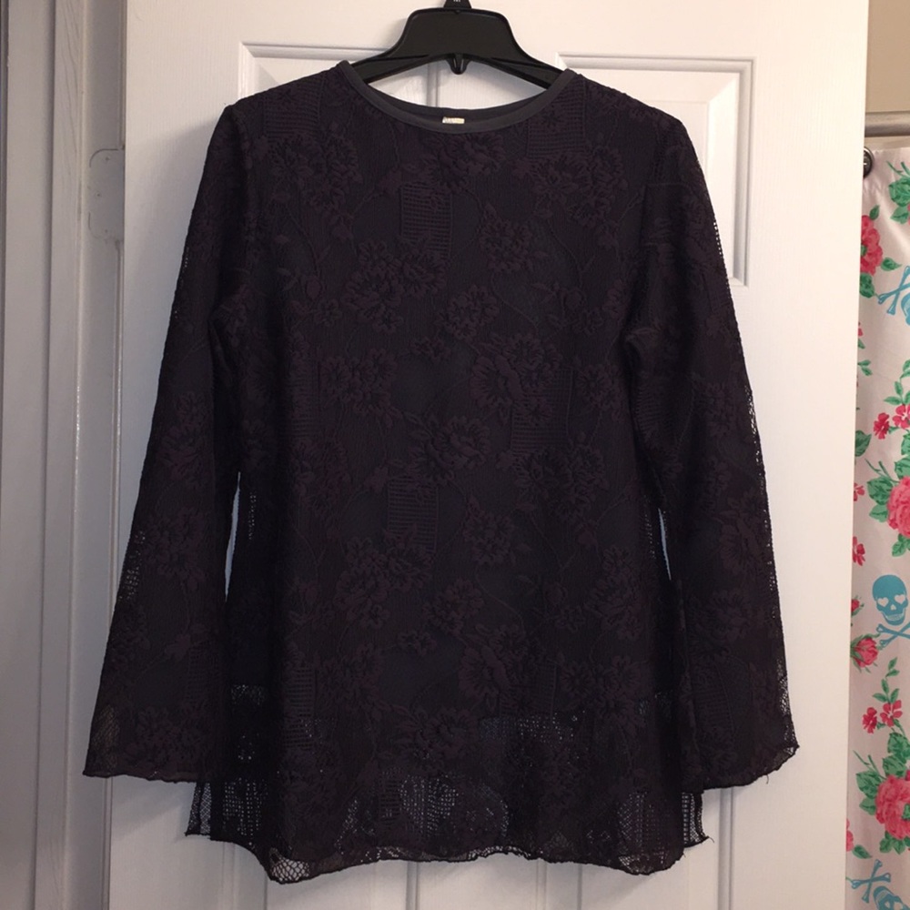 Purple / Navy Lace Top